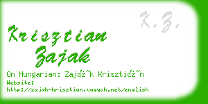 krisztian zajak business card